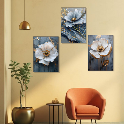 Set of 3 Frames - Elegant Floral Harmony