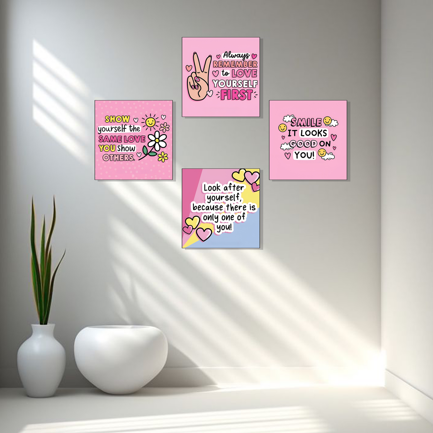 Set of 4 Frames - Self Love Quotes