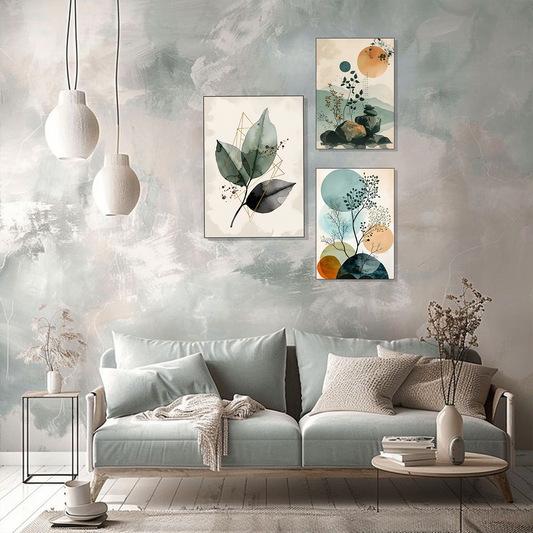 Set of 3 Frames - Serene Botanical Balance