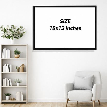 Autumn golden path wall frame for nature inspired home decor