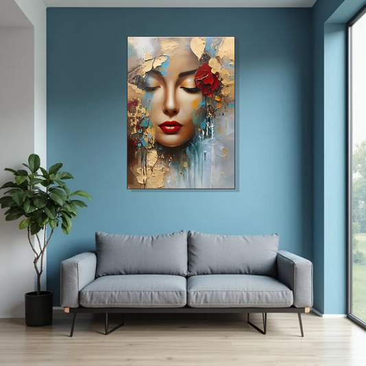 Ethereal golden muse wall frame for luxury home decor