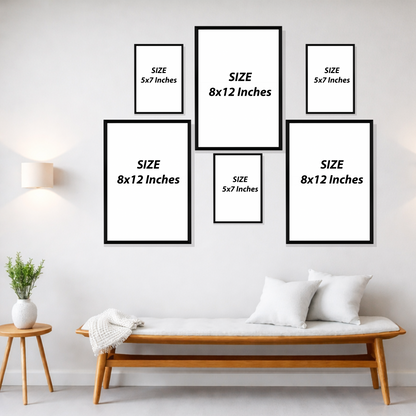 Set of 6 Frames - Modern Botanical Gallery