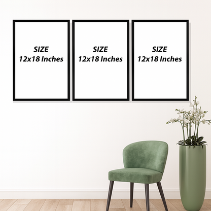 Set of 3 Frames - Whimsical Bunny Florals