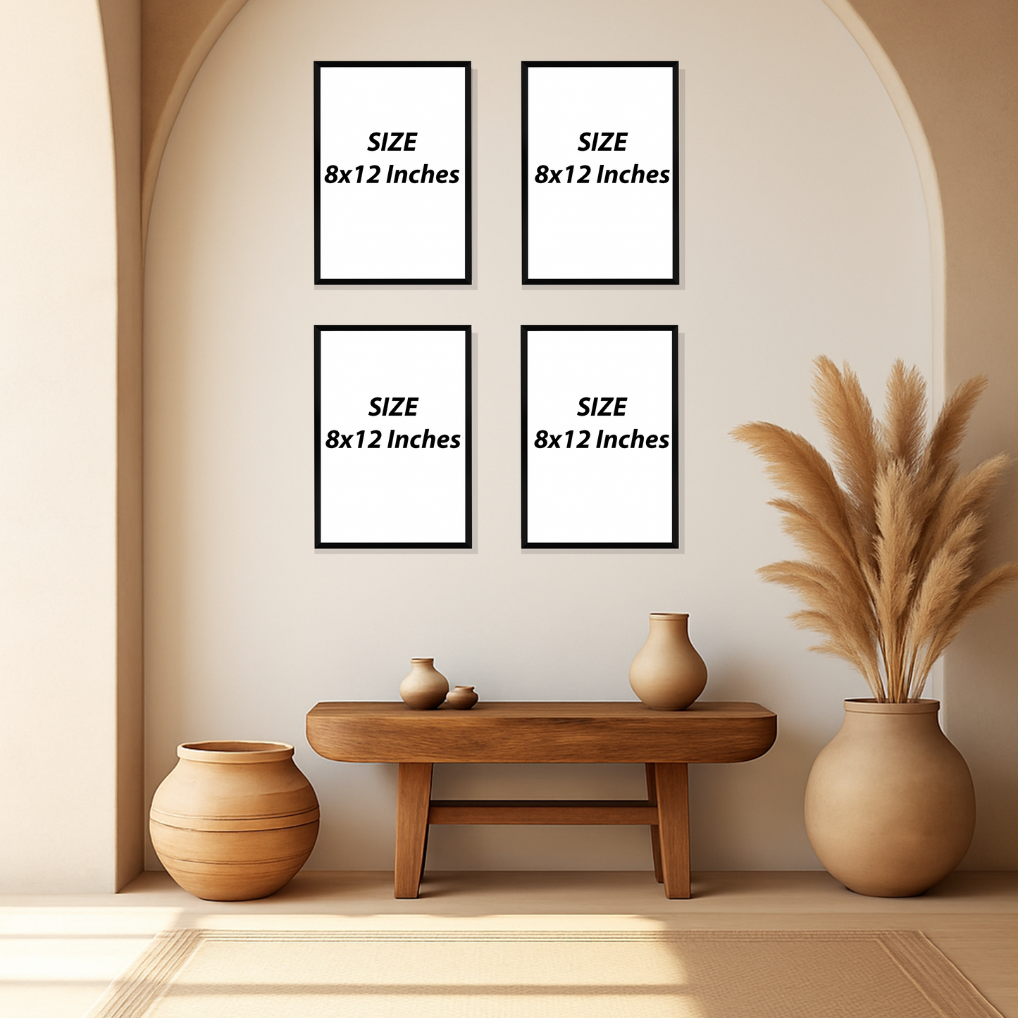 Set of 4 Frames - Boho Earth Harmony