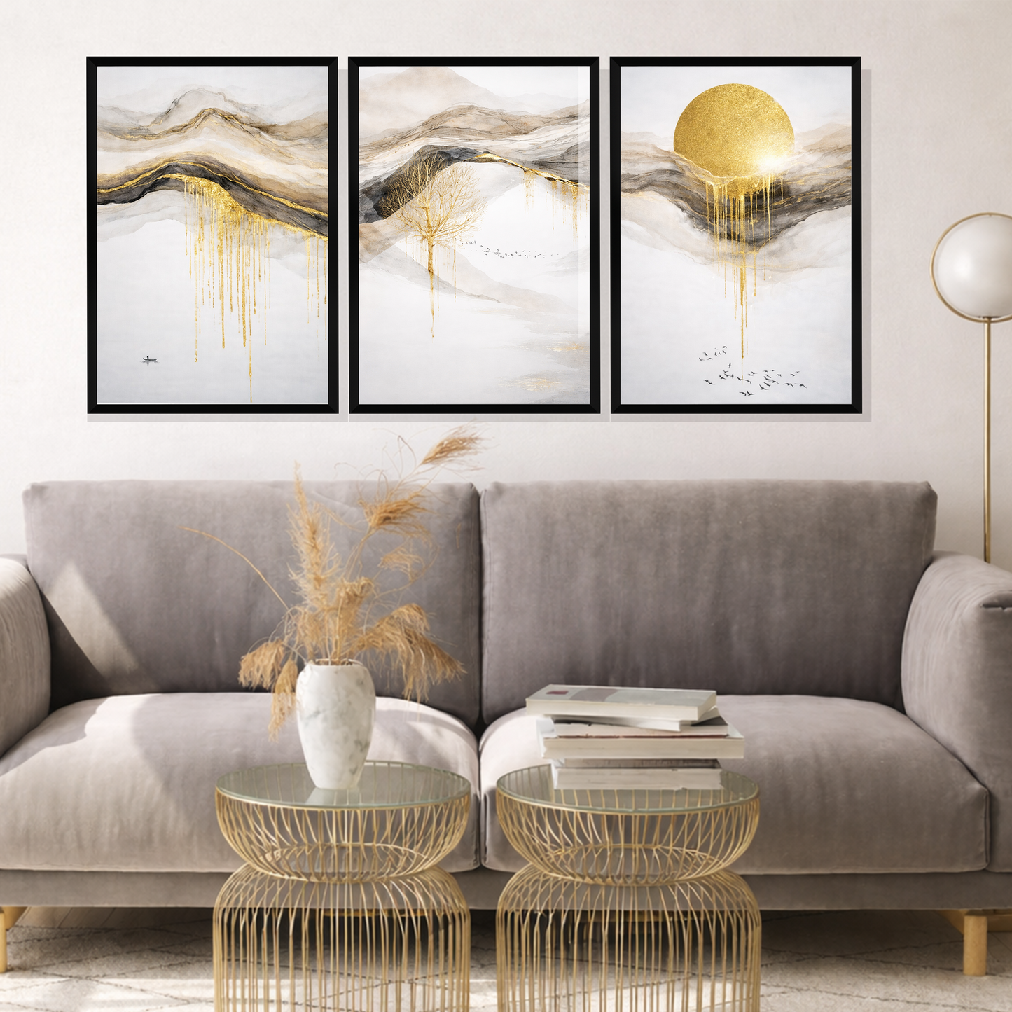 Set of 3 Set - Golden Horizon Serenity
