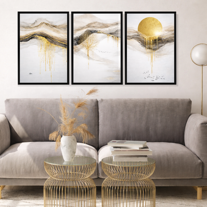 Set of 3 Set - Golden Horizon Serenity