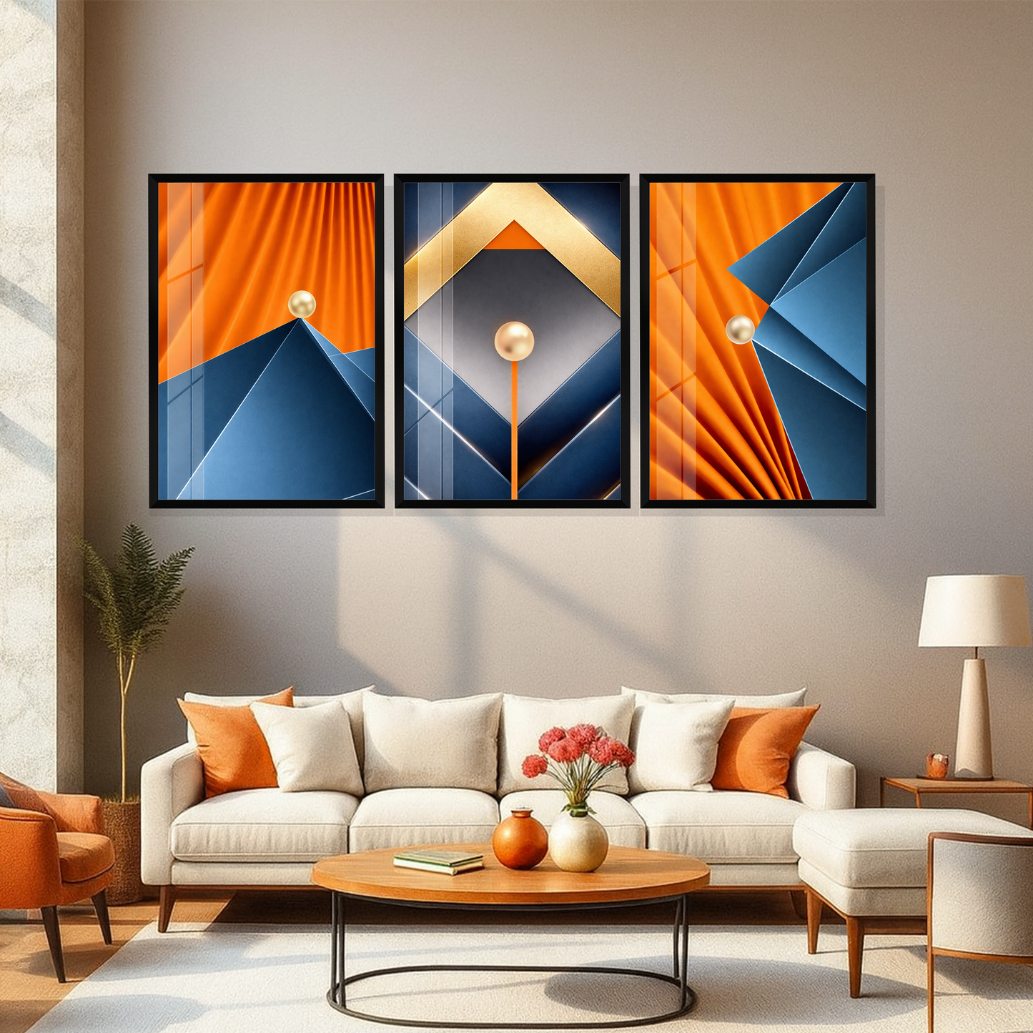 Set of 3 Frames - Golden Apex Geometry