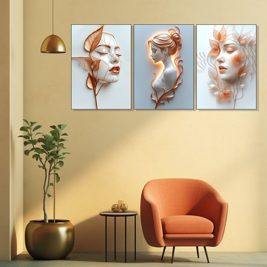 Set of 3 Frames - Ethereal Copper Elegance
