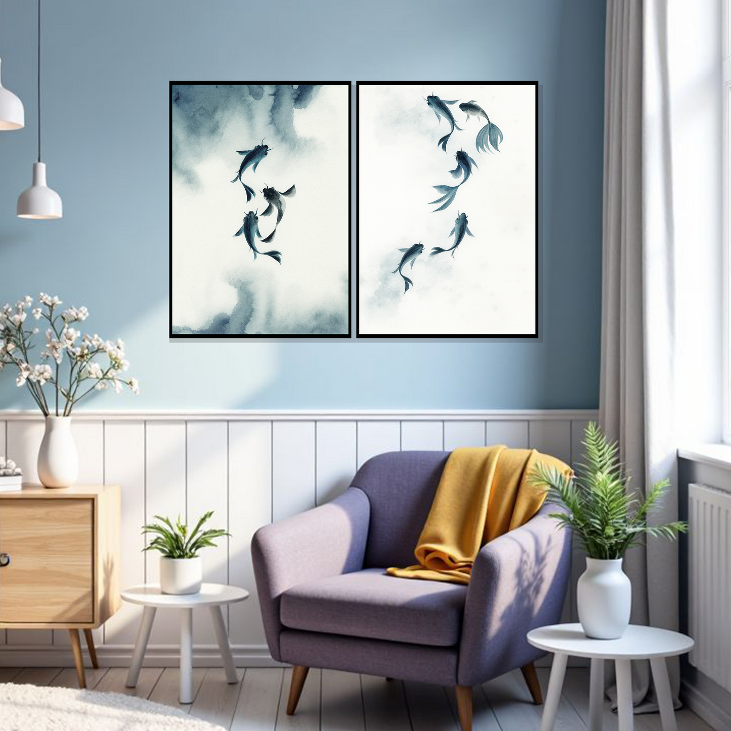 Set of 2 Frames - Serenity Water Dance