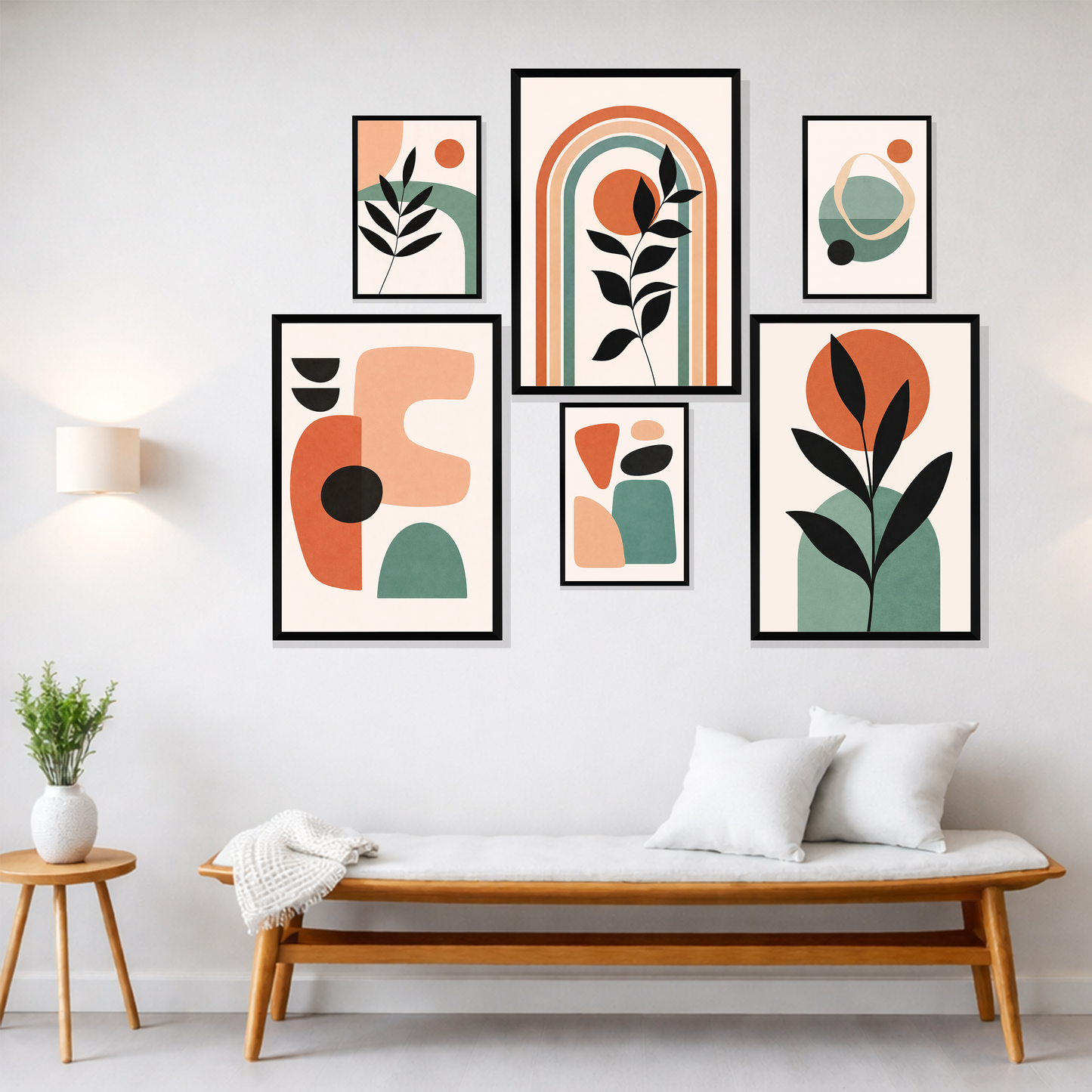 Set of 6 Frames - Modern Botanical Gallery