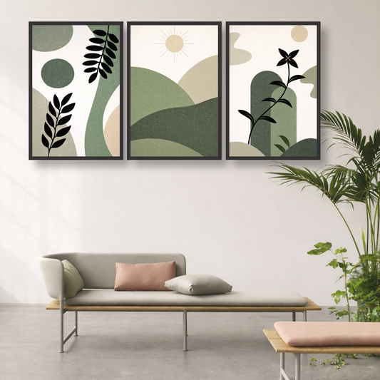 Set of 3 Frames - Nordic Nature Calm