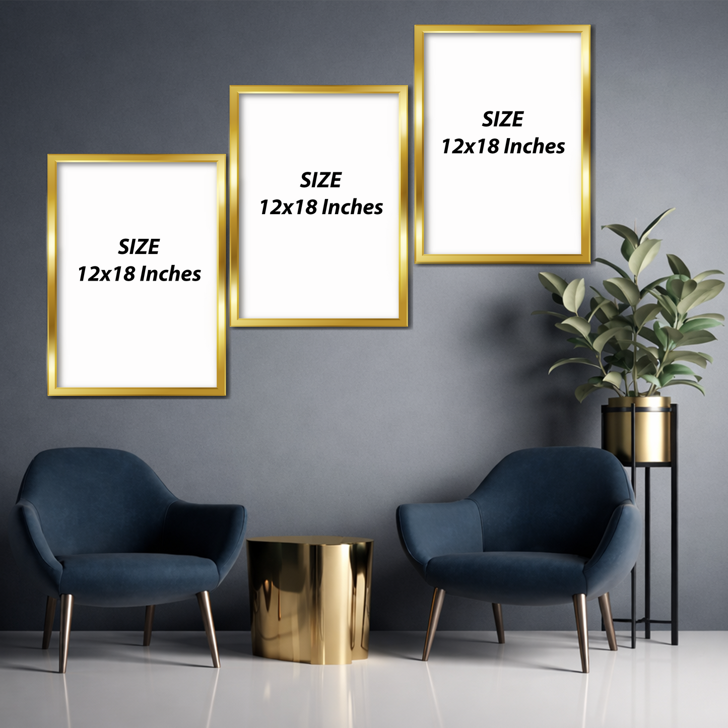 Set of 3 Frames - Golden Forest Majesty