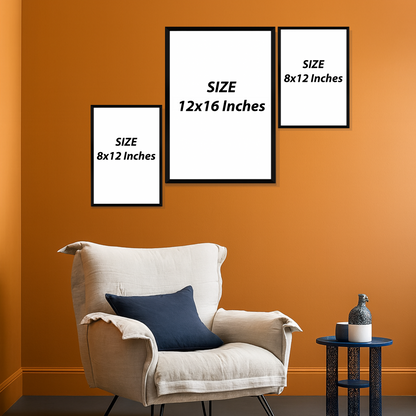 Set of 3 Frames - Midnight Love Birds