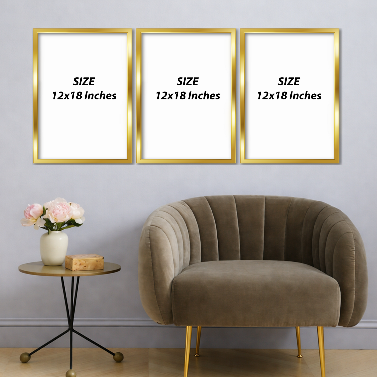Set of 3 frames - Golden Botanical Flight