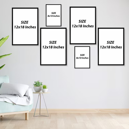 Set of 6 Frames - Pastel Islamic Gallery