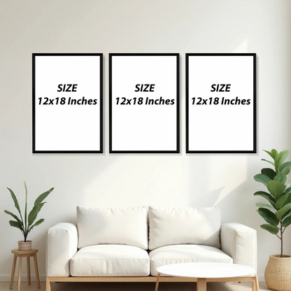 Set of 3 Frames - Luxury Islamic Calligraphy