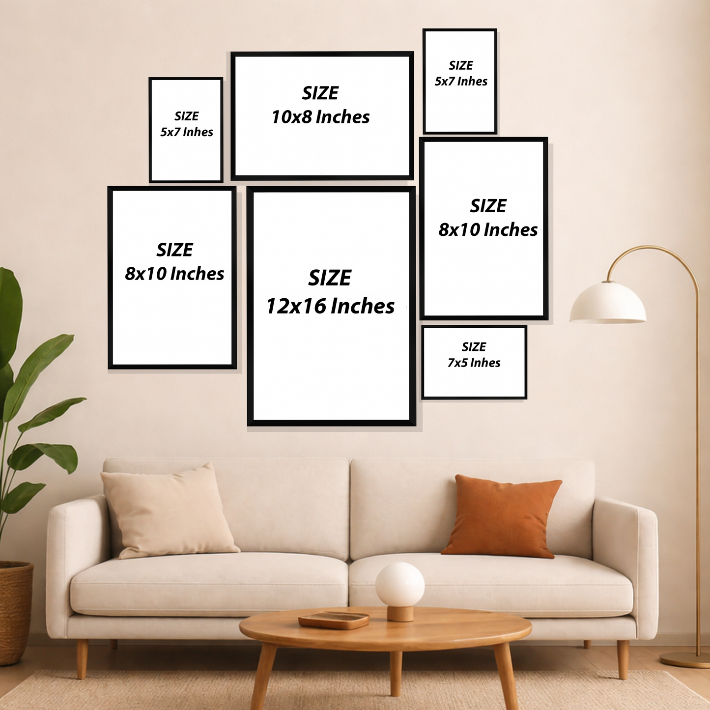 Set of 7 Frames - Green Islamic Gallery