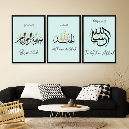 Set of 3 Frames - Faith Hope Gratitude
