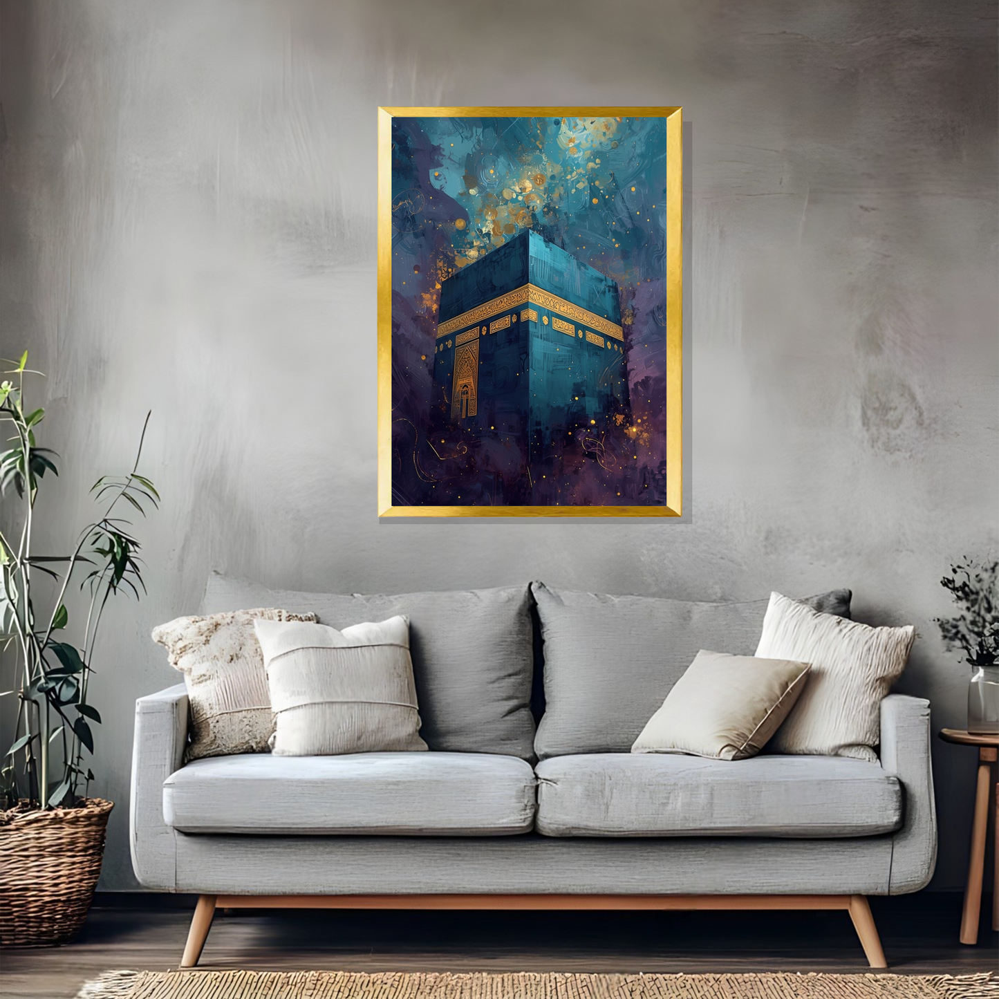 Sacred Kaaba art wall frame for Islamic home decor