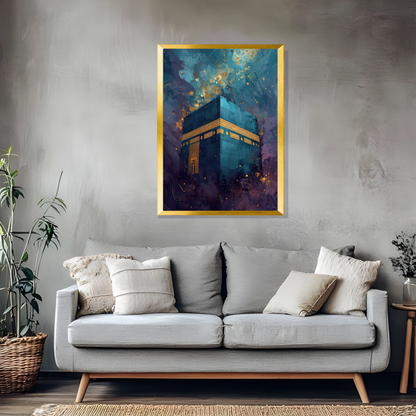 Sacred Kaaba art wall frame for Islamic home decor