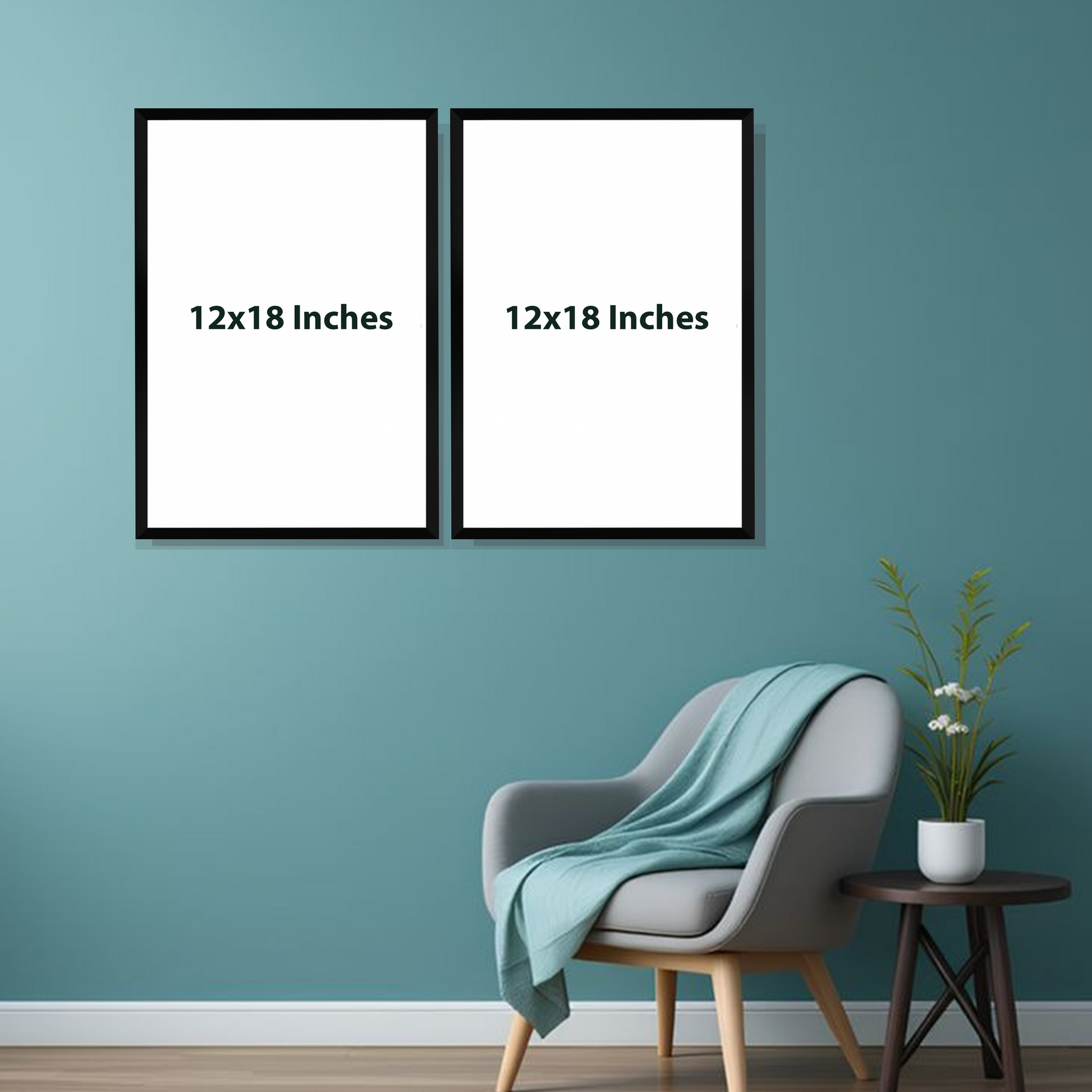 Set of 2 elegant Islamic calligraphy wall frames for home decor