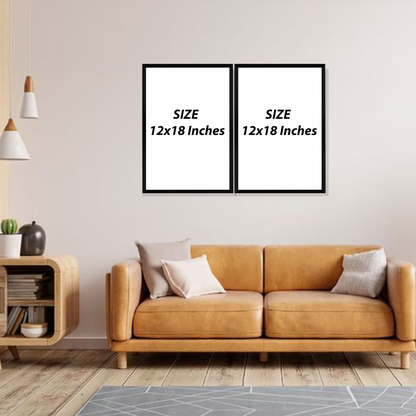 Set of 2 modern terra forms wall frames for contemporary home decor