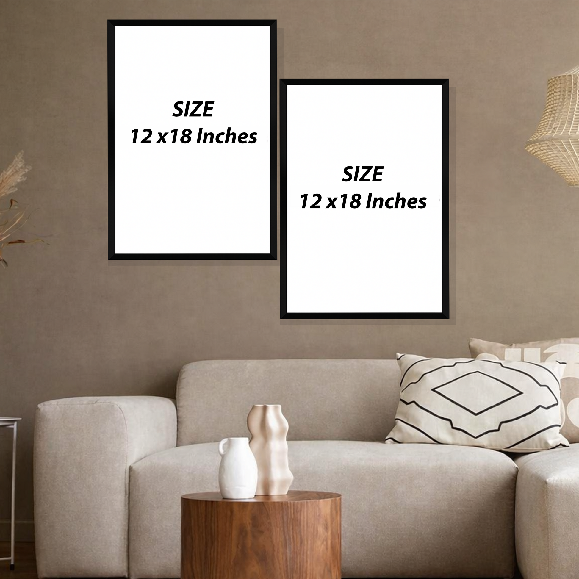 Set of 2 sacred Kaaba duo wall frames for Islamic home decor