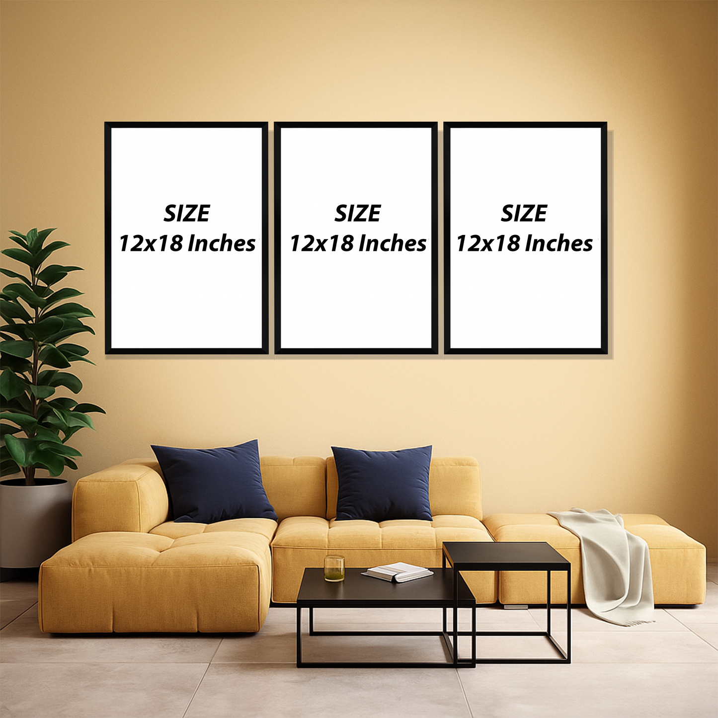 Set of 3 whimsical bunny florals wall frames for kids room decor