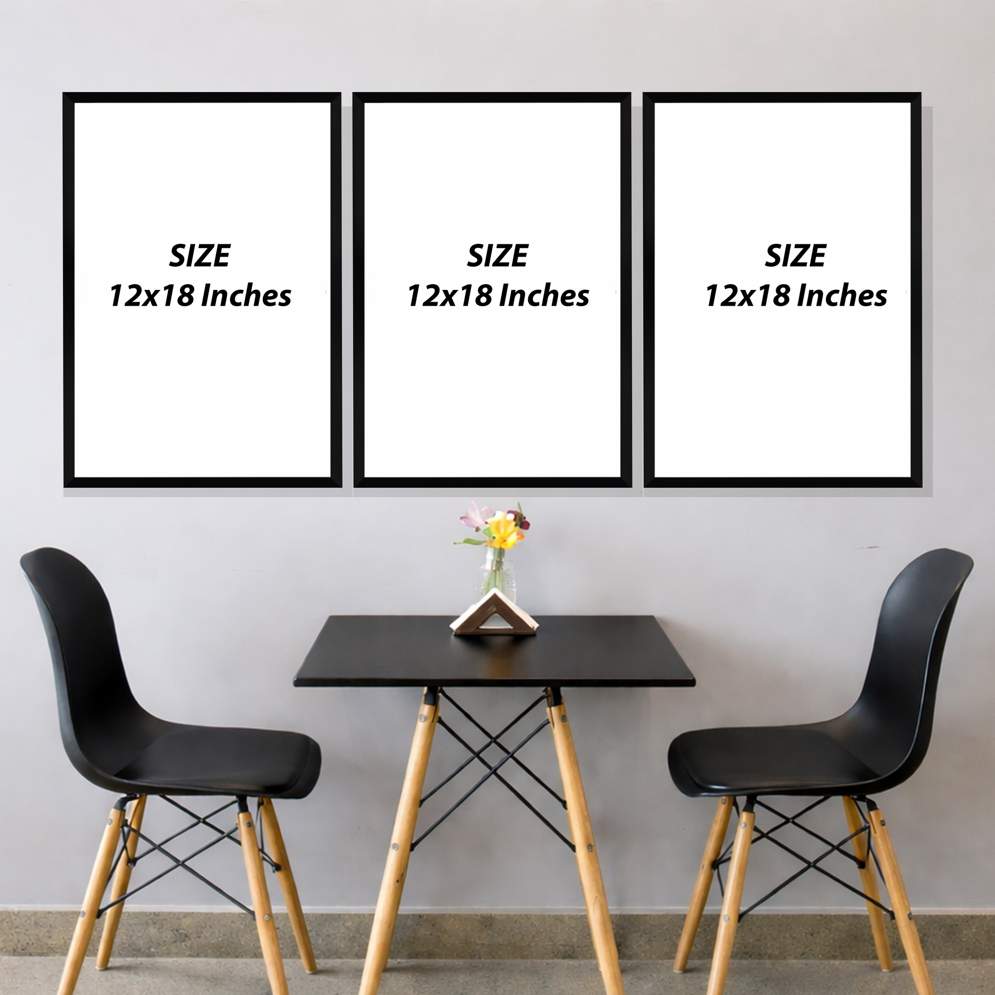 Set of 3 divine names trilogy wall frames for spiritual home decor