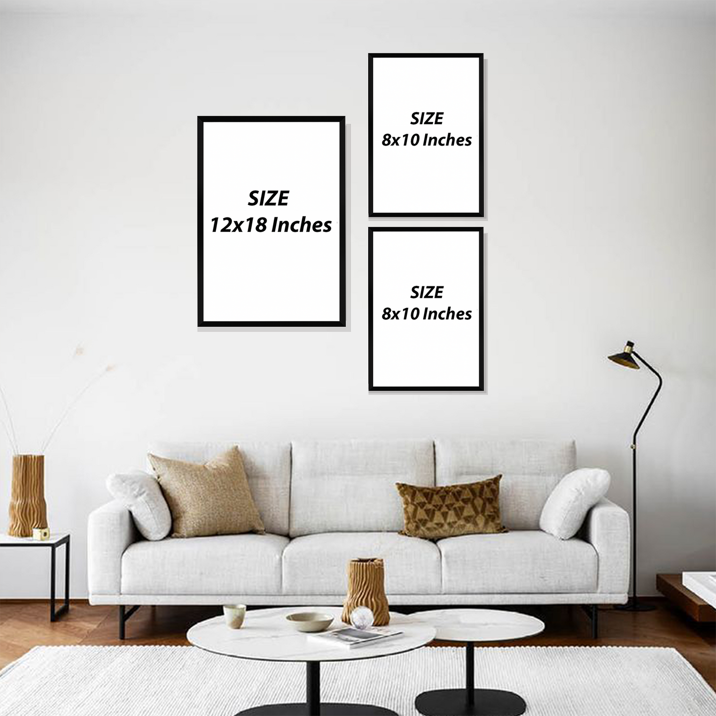 Set of 3 floral grace series wall frames for elegant home decor