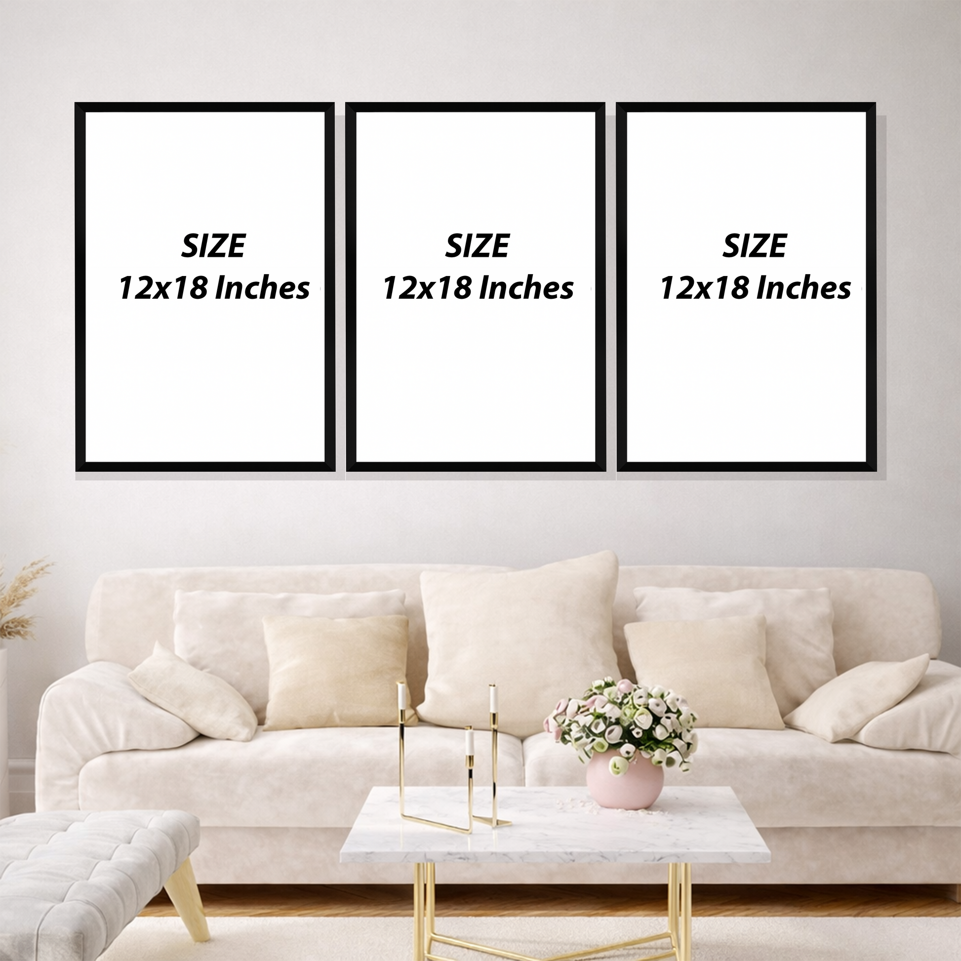 Set of 3 lavender dream blooms wall frames for elegant home decor