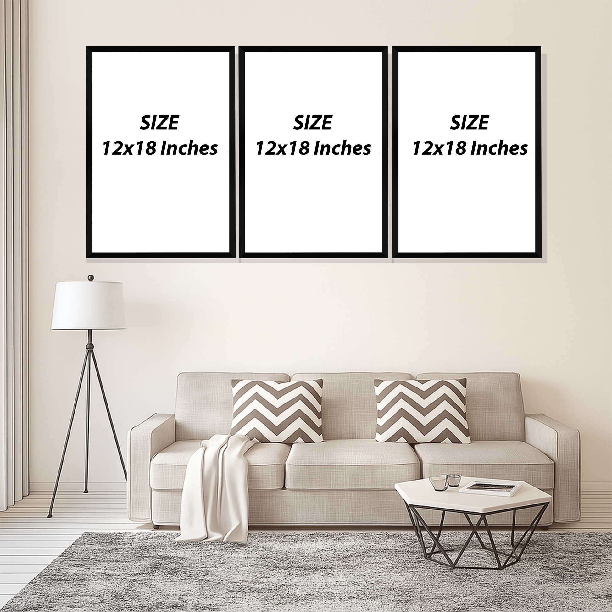 Set of 3 soft petal harmony wall frames for elegant home decor