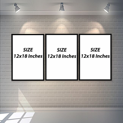 Set of 3 twilight wilderness reflections wall frames for nature home decor