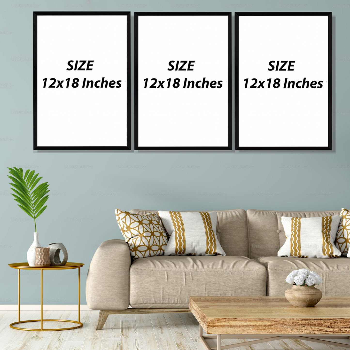 Set of 3 vibrant floral harmony wall frames for colorful home decor