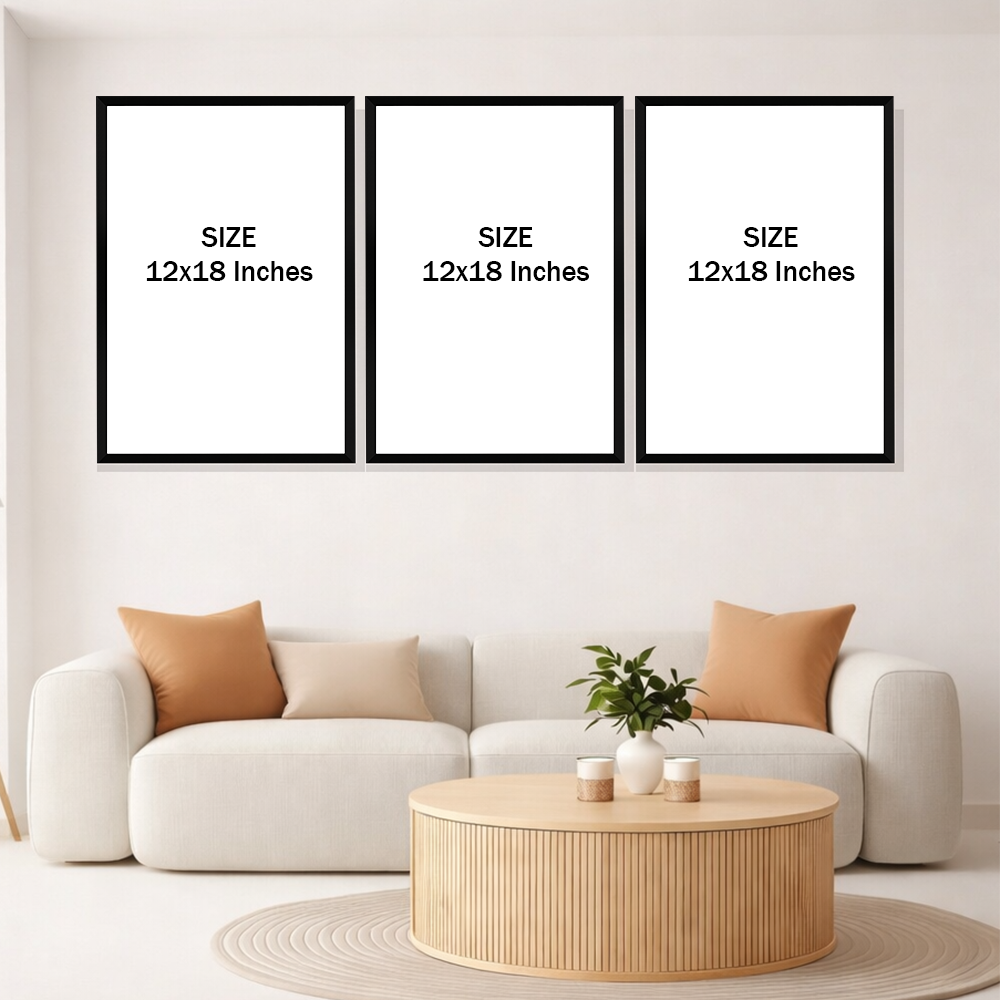 Set of 3 Islamic acrylic wall frames with Tawakkal, Shukar, and Sabr