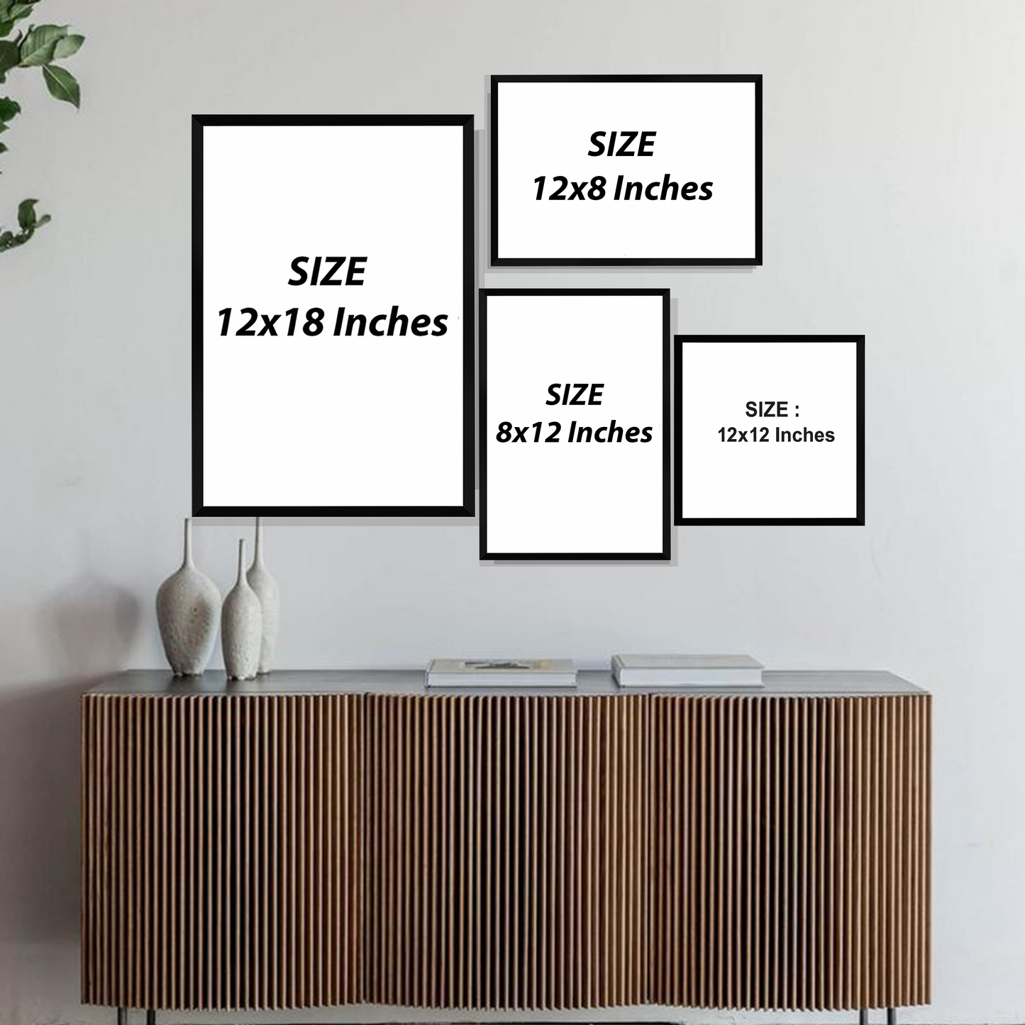 Set of 4 Frames - Silver Floral Elegance