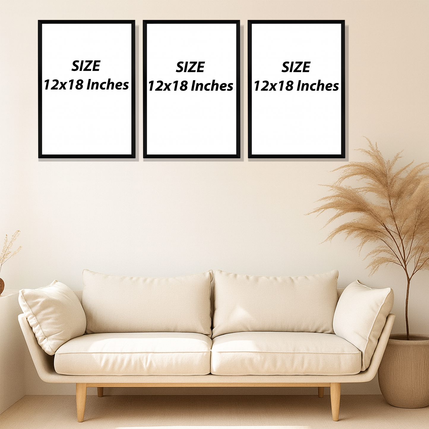 Set of 3 Frames - Elegant Orange Fashion