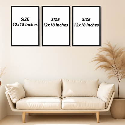 Set of 3 Frames - Elegant Orange Fashion