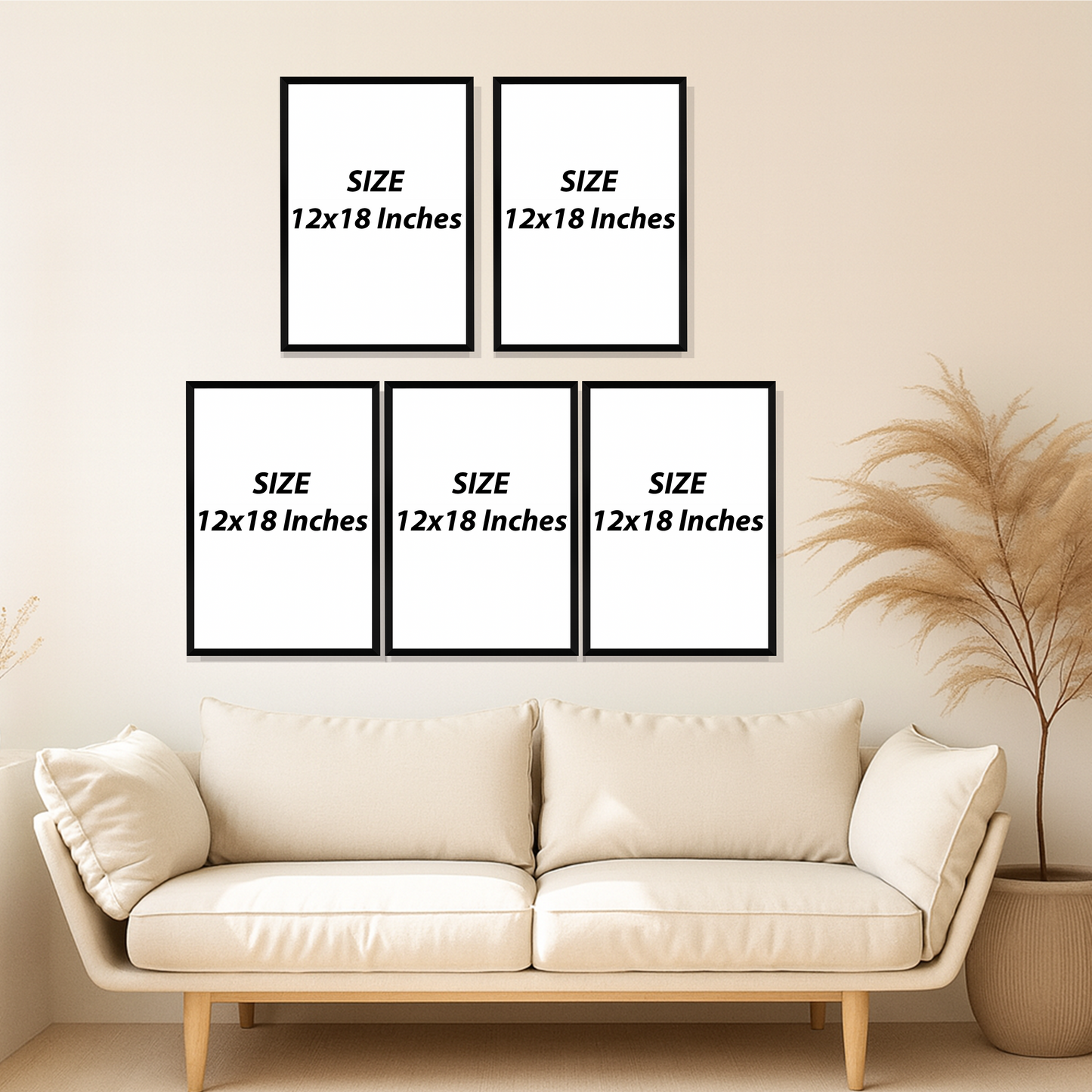 Set of 5 Frame - Minimal Botanical Quotes