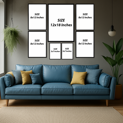 Set of 7 Frames - Indigo Nature Gallery