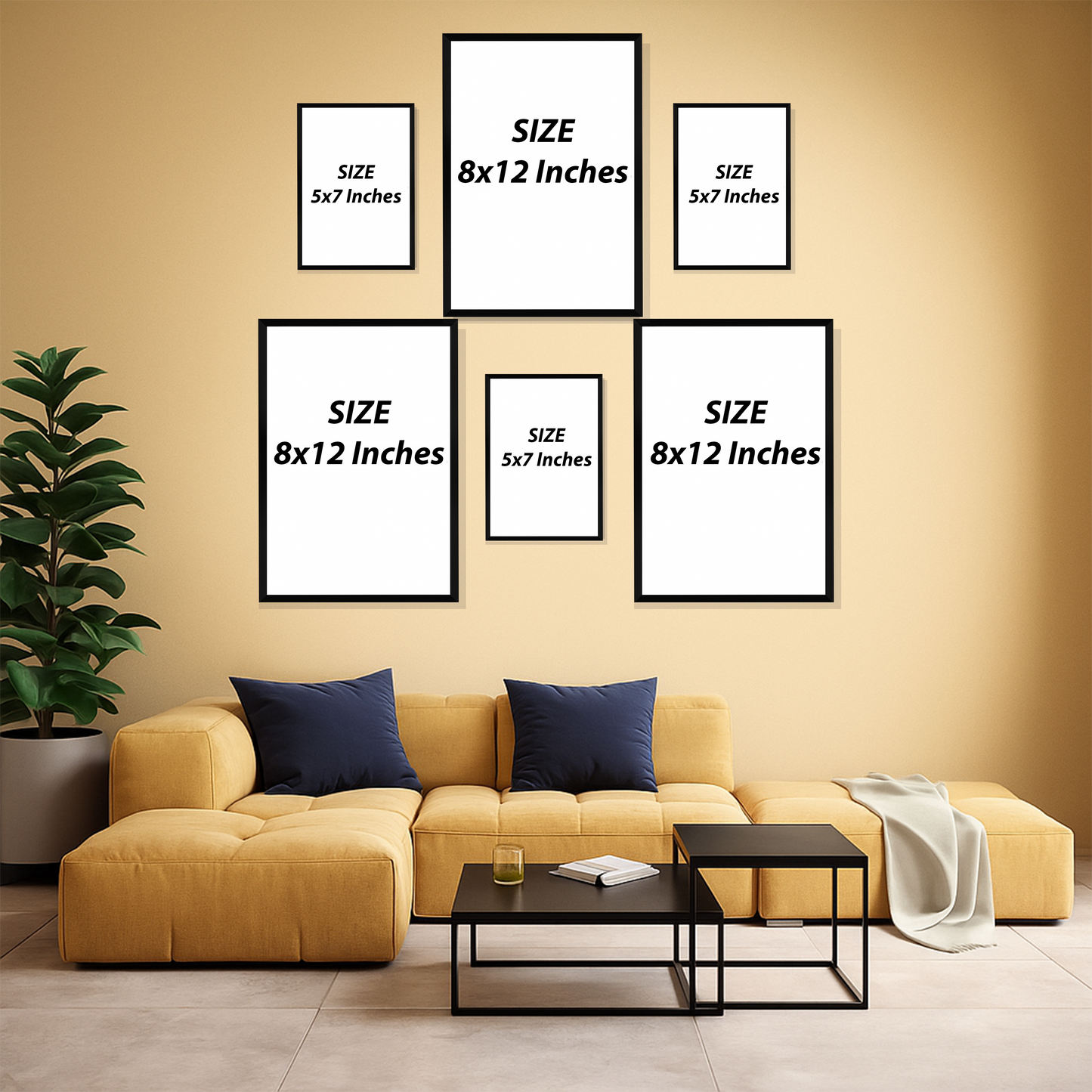 Set of 6 Frames - Modern Islamic Harmony