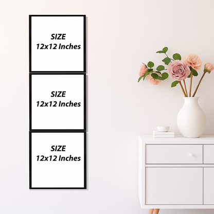 Set of 3 Frames - Midnight Blossom Serenity