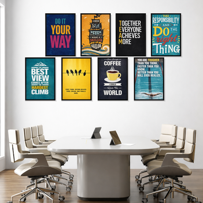 Set of 8 Frames - Motivation Wall Collection