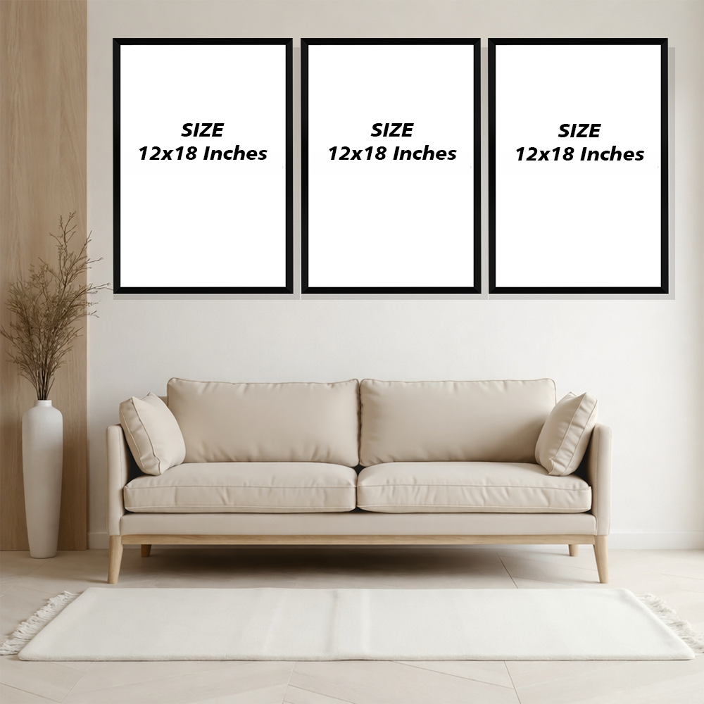 Set of 3 Frames - Earthy Modern Harmony