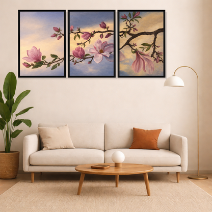 Set of 3 Frames - Magnolia Blossom Harmony