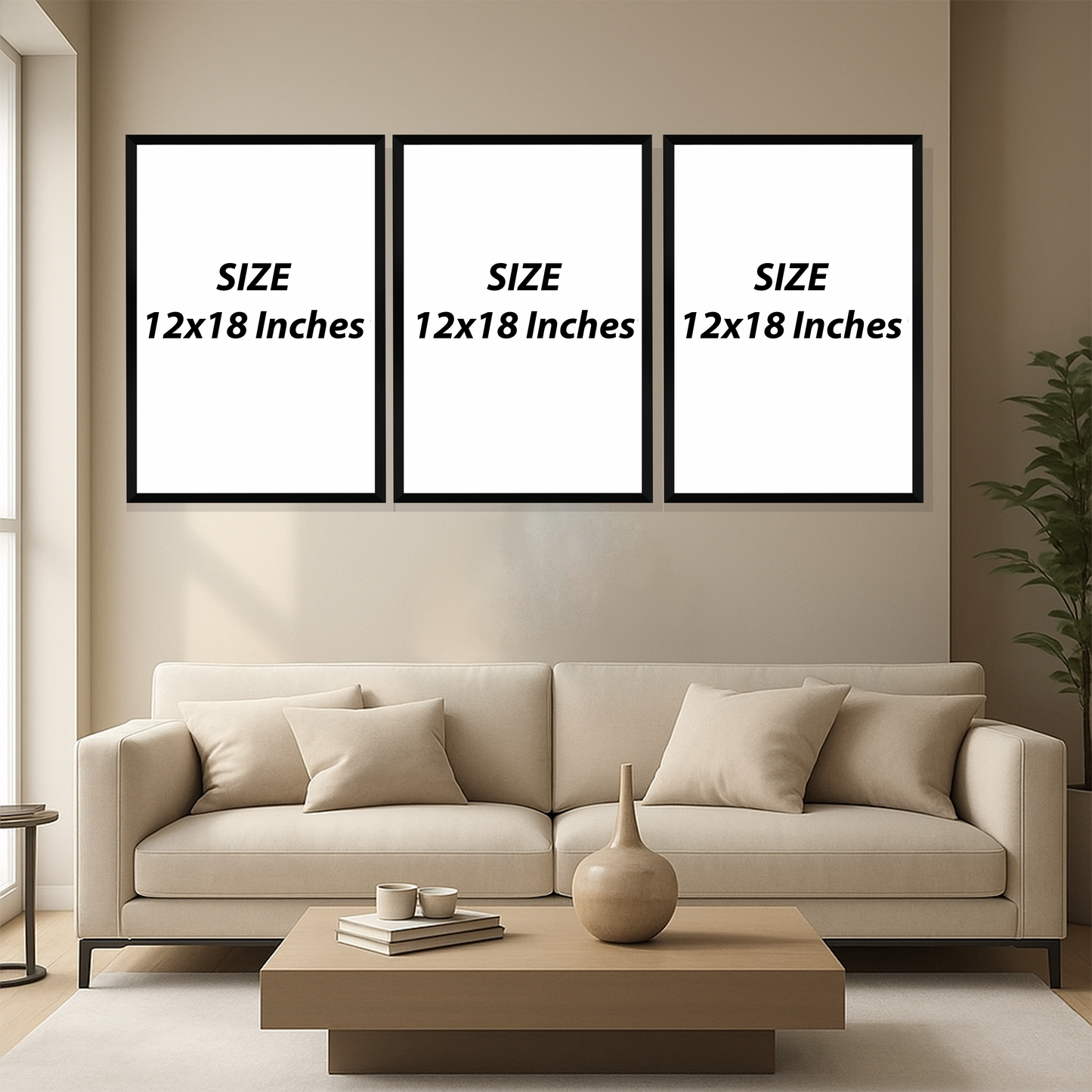 Set of 3 Frames - Golden Angel Wings