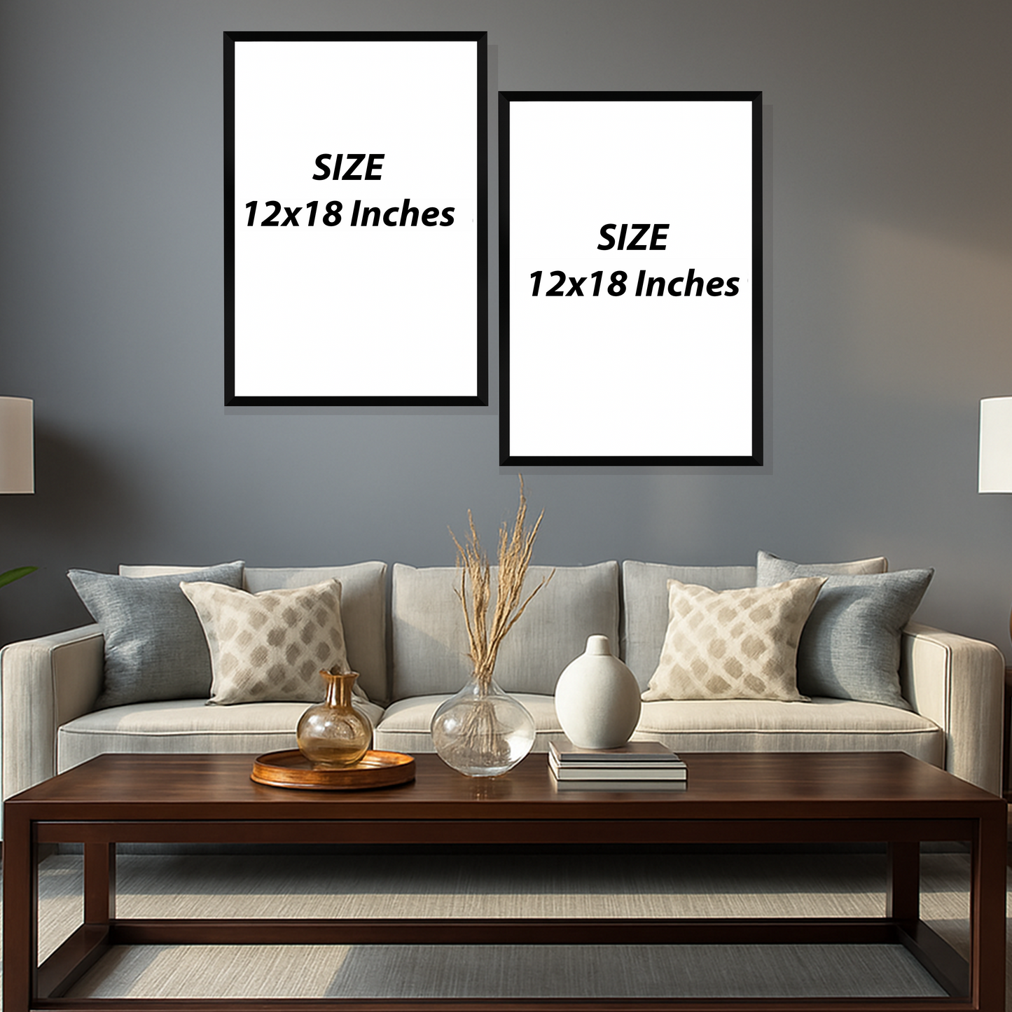 Set of 2 Frames - Modern Geometric Balance