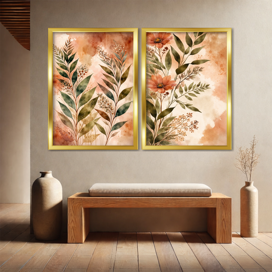 Set of 2 Frames - Autumn Botanical Elegance