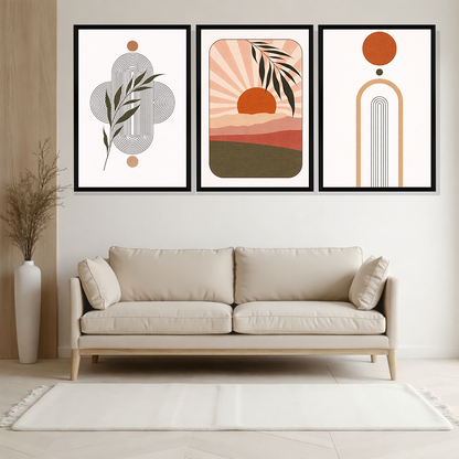 Set of 3 Frames - Earthy Modern Harmony