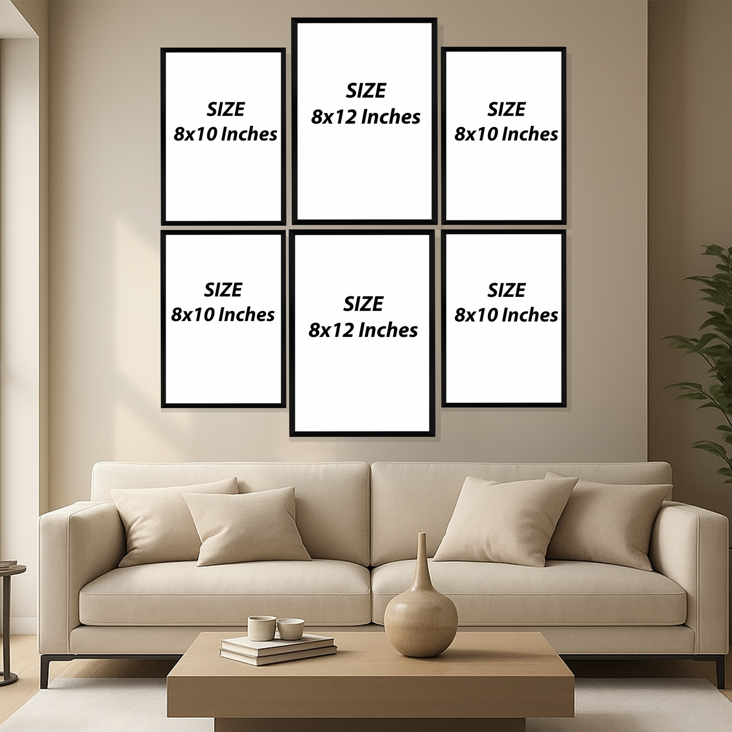 Set of 6 Frames - Abstract Botanical Harmony